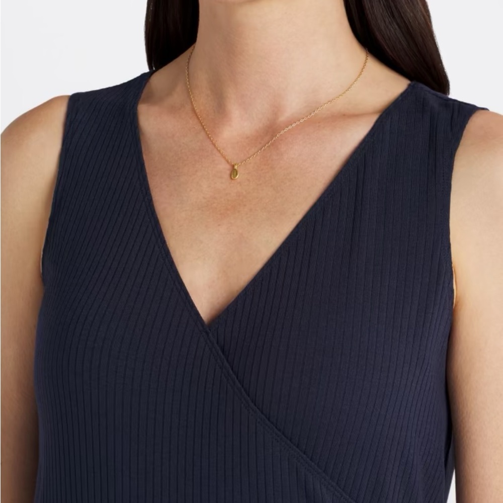 Merman Surplice Ribbed Knit Tank - Picture 4 of 6